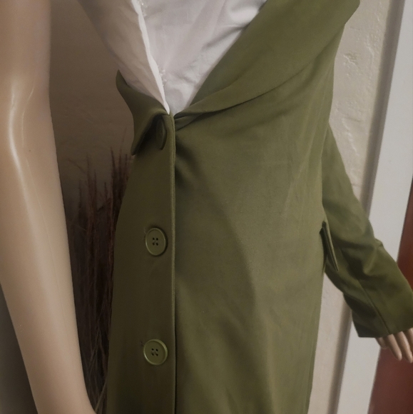 Miss Circle Zola Olive One Sleeve Blazer Dress - Picture 10 of 11